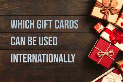 gift cards that can be used internationally